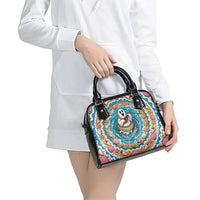 3D Illusion Hula Ghost Halloween Shoulder Handbag Hawaiian Ukulele Spirit Ocean Vortex
