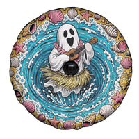 3D Illusion Hula Ghost Halloween Spare Tire Cover Hawaiian Ukulele Spirit Ocean Vortex