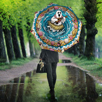 3D Illusion Hula Ghost Halloween Umbrella Hawaiian Ukulele Spirit Ocean Vortex