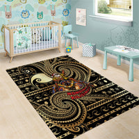 Niue Christmas Area Rug Santa Riding Coconut Crab DT05 - Polynesian Pride