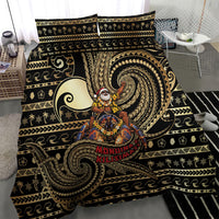 Niue Christmas Bedding Set Santa Riding Coconut Crab