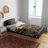 Niue Christmas Bedding Set Santa Riding Coconut Crab