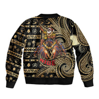 Niue Christmas Bomber Jacket Santa Riding Coconut Crab DT05 - Polynesian Pride