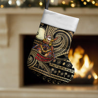 Niue Christmas Stocking Santa Riding Coconut Crab DT05 Set of 2 Gold - Polynesian Pride