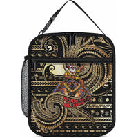 Niue Christmas Lunch Bag Santa Riding Coconut Crab DT05 10.2 × 8.3 × 4.3 inch Gold - Polynesian Pride