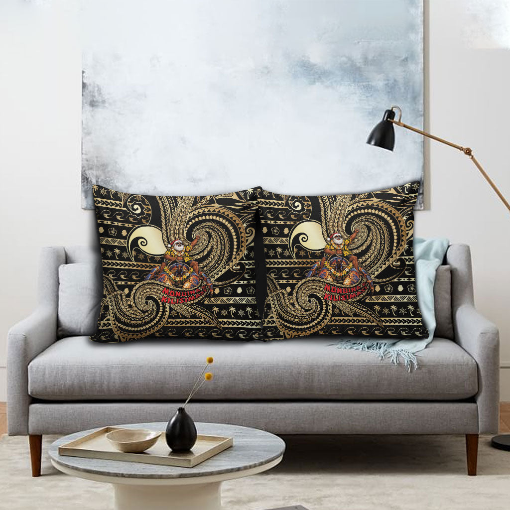 Niue Christmas Pillow Cover Santa Riding Coconut Crab DT05 - Polynesian Pride