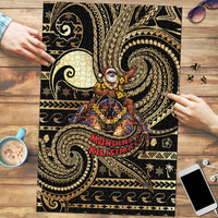 Niue Christmas Puzzle Santa Riding Coconut Crab DT05 Gold - Polynesian Pride