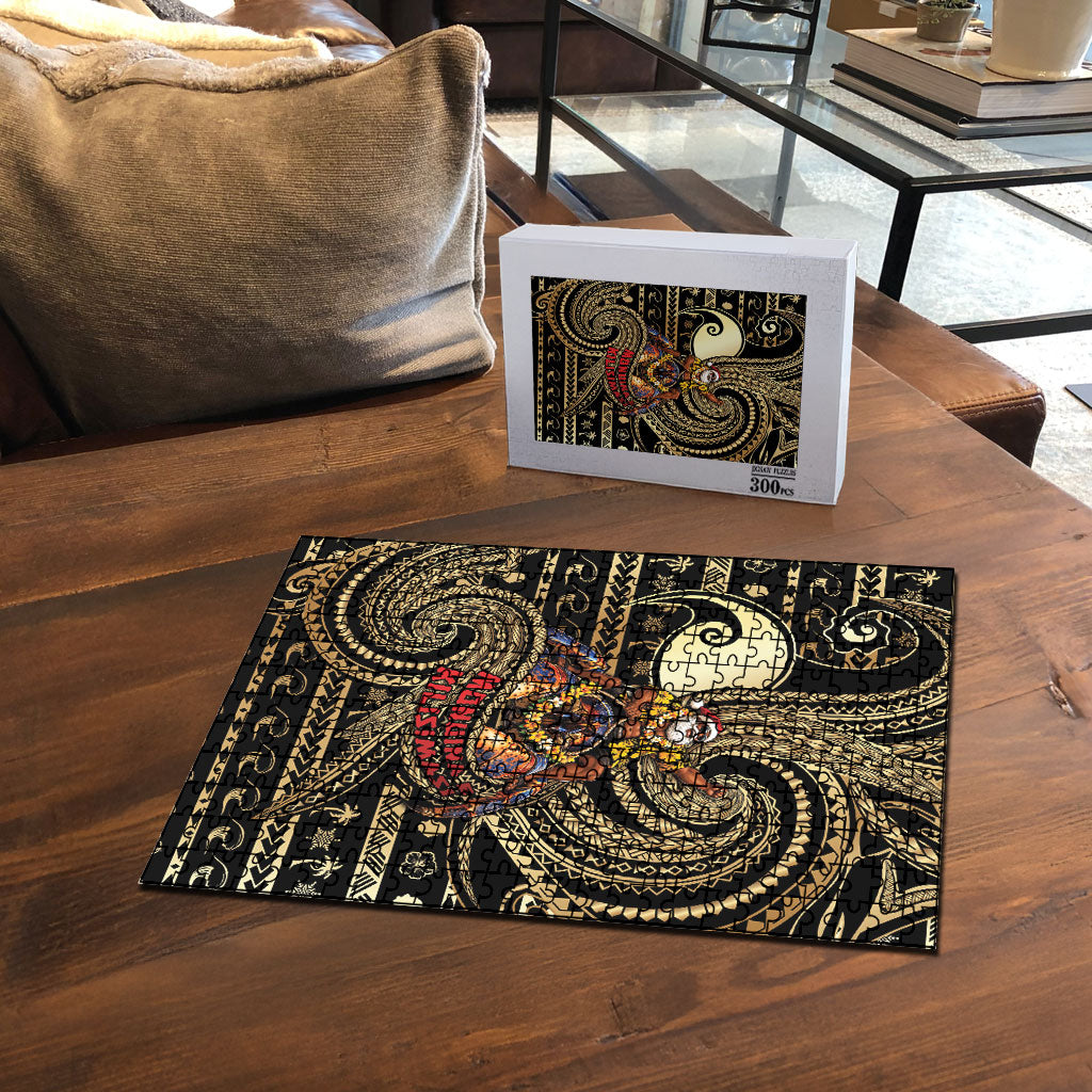 Niue Christmas Puzzle Santa Riding Coconut Crab DT05 - Polynesian Pride
