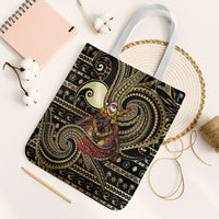 Niue Christmas Tote Bag Santa Riding Coconut Crab DT05 White Strap One Size Gold - Polynesian Pride