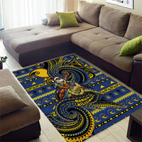 Tokelau Christmas Area Rug Santa Riding Sea Turtle DT05 - Polynesian Pride
