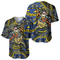 Tokelau Christmas Baseball Jersey Santa Riding Sea Turtle DT05 - Polynesian Pride