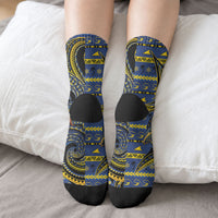 Tokelau Christmas Crew Socks Santa Riding Sea Turtle DT05 - Polynesian Pride