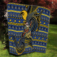 Tokelau Christmas Quilt Santa Riding Sea Turtle DT05 - Polynesian Pride