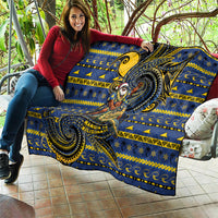 Tokelau Christmas Quilt Santa Riding Sea Turtle DT05 - Polynesian Pride