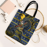 Tokelau Christmas Tote Bag Santa Riding Sea Turtle DT05 Black Strap One Size Navy - Polynesian Pride