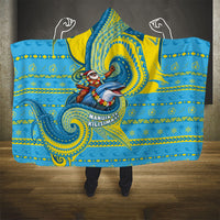 Tuvalu Christmas Hooded Blanket Santa Riding Ocean Dolphin DT05 - Polynesian Pride