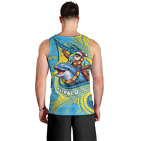 Tuvalu Christmas Men Tank Top Santa Riding Ocean Dolphin DT05 - Polynesian Pride