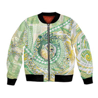 Hawaii Pineapple Bomber Jacket Cute Cosplay Turtle Plumeria Spiral DT05 Unisex Mint - Polynesian Pride