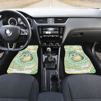 Hawaii Pineapple Car Mats Cute Cosplay Turtle Plumeria Spiral DT05 Set 2pcs - Front Mint - Polynesian Pride