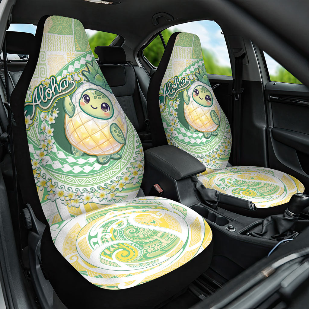 Hawaii Pineapple Car Seat Cover Cute Cosplay Turtle Plumeria Spiral