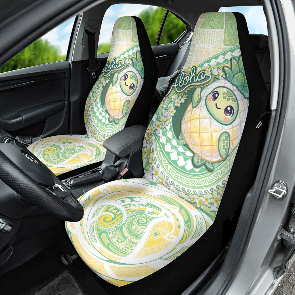 Hawaii Pineapple Car Seat Cover Cute Cosplay Turtle Plumeria Spiral DT05 - Polynesian Pride