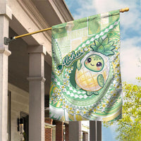 Hawaii Pineapple Garden Flag Cute Cosplay Turtle Plumeria Spiral DT05 House Flag Mint - Polynesian Pride