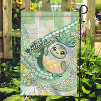 Hawaii Pineapple Garden Flag Cute Cosplay Turtle Plumeria Spiral DT05 Garden Flag Mint - Polynesian Pride