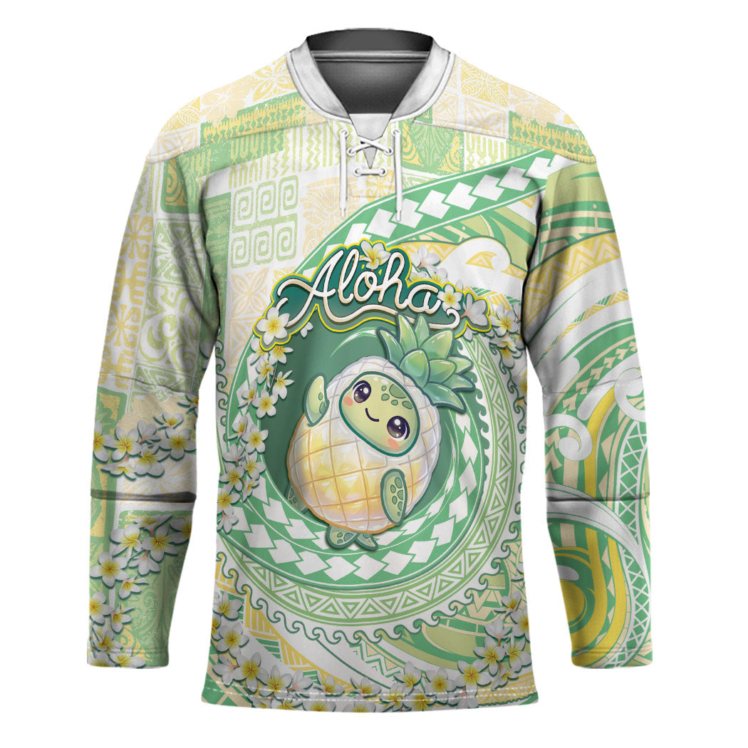 Hawaii Pineapple Hockey Jersey Cute Cosplay Turtle Plumeria Spiral