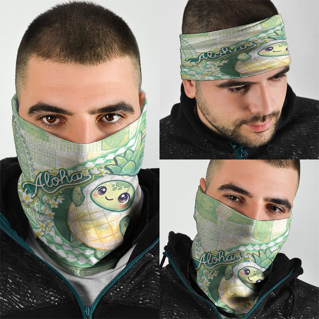 Hawaii Pineapple Neck Gaiter Cute Cosplay Turtle Plumeria Spiral DT05 - Polynesian Pride