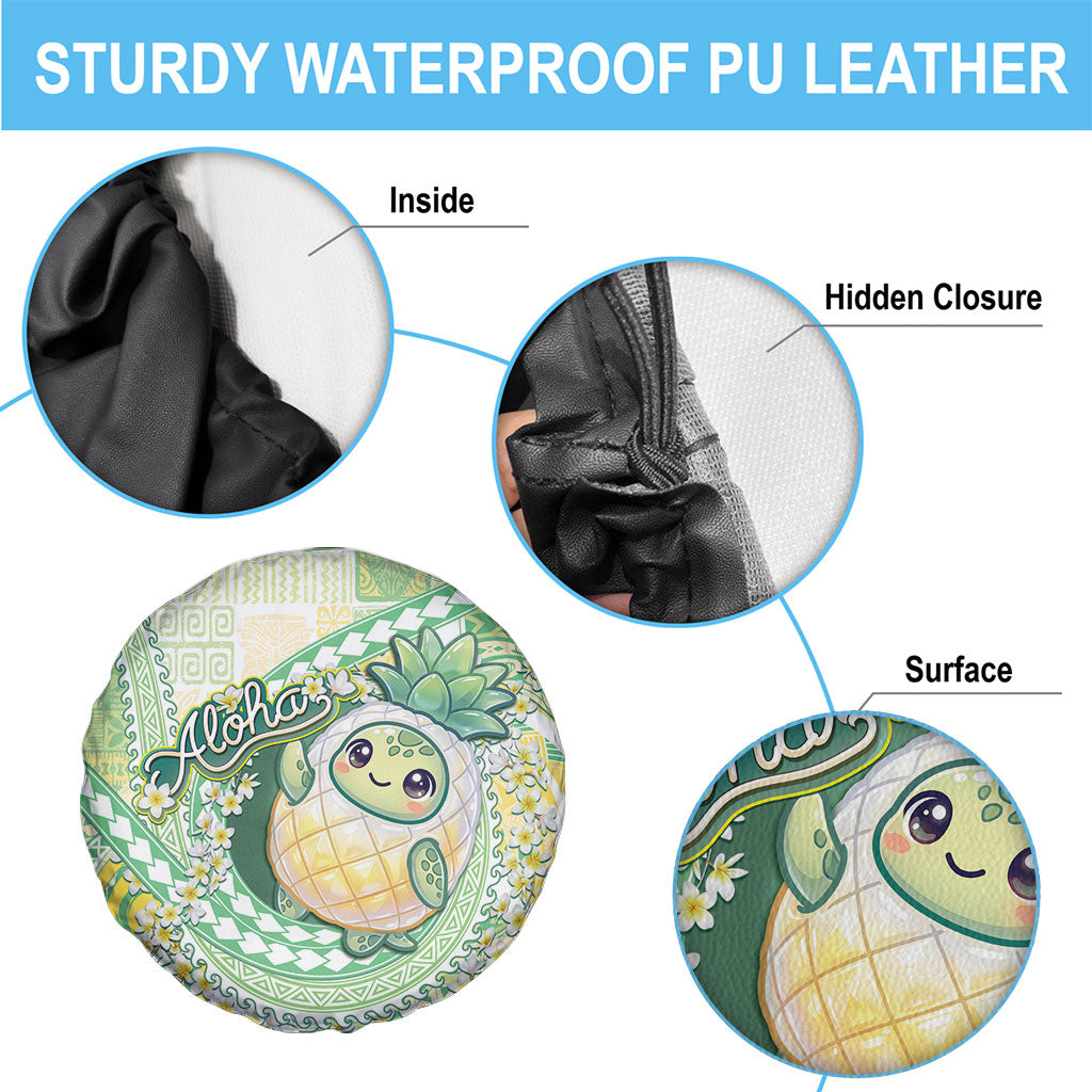 Hawaii Pineapple Spare Tire Cover Cute Cosplay Turtle Plumeria Spiral DT05 - Polynesian Pride