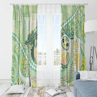 Hawaii Pineapple Window Curtain Cute Cosplay Turtle Plumeria Spiral DT05 - Polynesian Pride