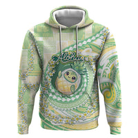 Hawaii Pineapple Zip Hoodie Cute Cosplay Turtle Plumeria Spiral DT05 Pullover Hoodie Mint - Polynesian Pride