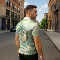 Hawaii Pineapple Zipper Polo Shirt Cute Cosplay Turtle Plumeria Spiral DT05 - Polynesian Pride