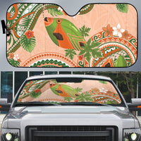 Hawaii Papaya Auto Sun Shade Cute Cosplay Humuhumu Fish Plumeria Waves DT05 Orange - Polynesian Pride