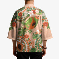 Hawaii Papaya Kimono Cute Cosplay Humuhumu Fish Plumeria Waves DT05 - Polynesian Pride