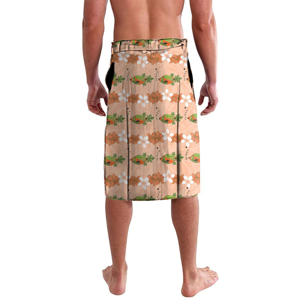 Hawaii Papaya Lavalava Cute Cosplay Humuhumu Fish Plumeria Waves DT05 - Polynesian Pride