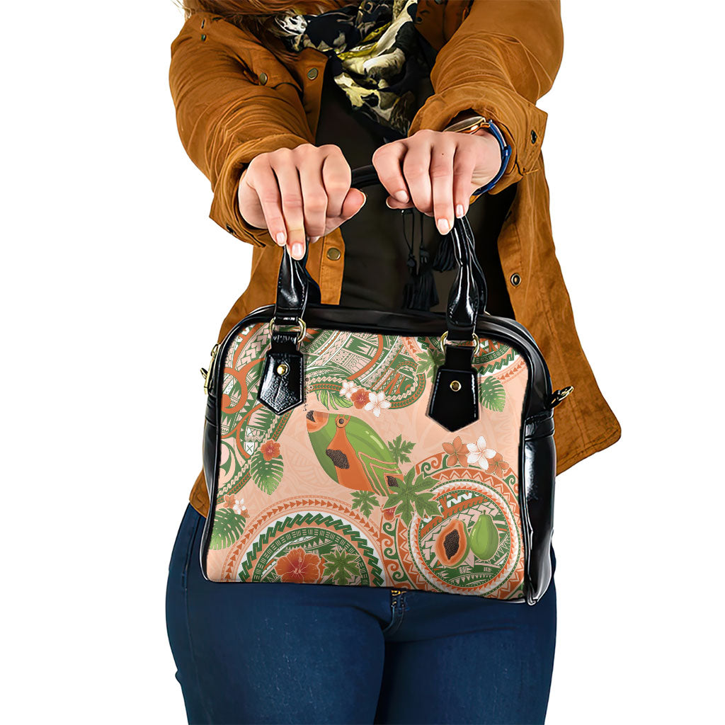 Hawaii Papaya Shoulder Handbag Cute Cosplay Humuhumu Fish Plumeria Waves