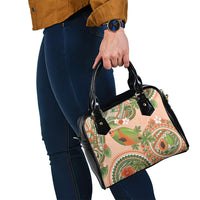 Hawaii Papaya Shoulder Handbag Cute Cosplay Humuhumu Fish Plumeria Waves DT05 - Polynesian Pride