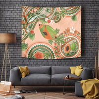 Hawaii Papaya Tapestry Cute Cosplay Humuhumu Fish Plumeria Waves DT05 Orange - Polynesian Pride