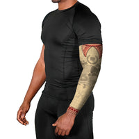Tonga Language Week Arm Sleeves Tribal Cross Ngatu Floral Pattern