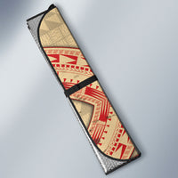 Tonga Language Week Auto Sun Shade Tribal Cross Ngatu Floral Pattern
