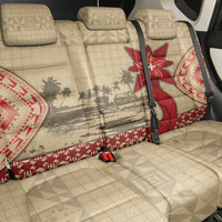 Tonga Language Week Back Car Seat Cover Tribal Cross Ngatu Floral Pattern
