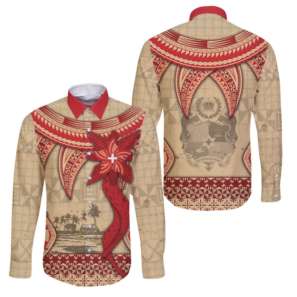 Tonga Language Week Family Matching Mermaid Dress and Hawaiian Shirt Tribal Cross Ngatu Floral Pattern