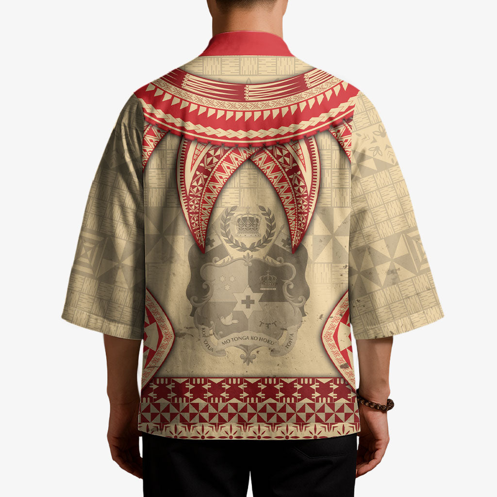 Tonga Language Week Kimono Tribal Cross Ngatu Floral Pattern