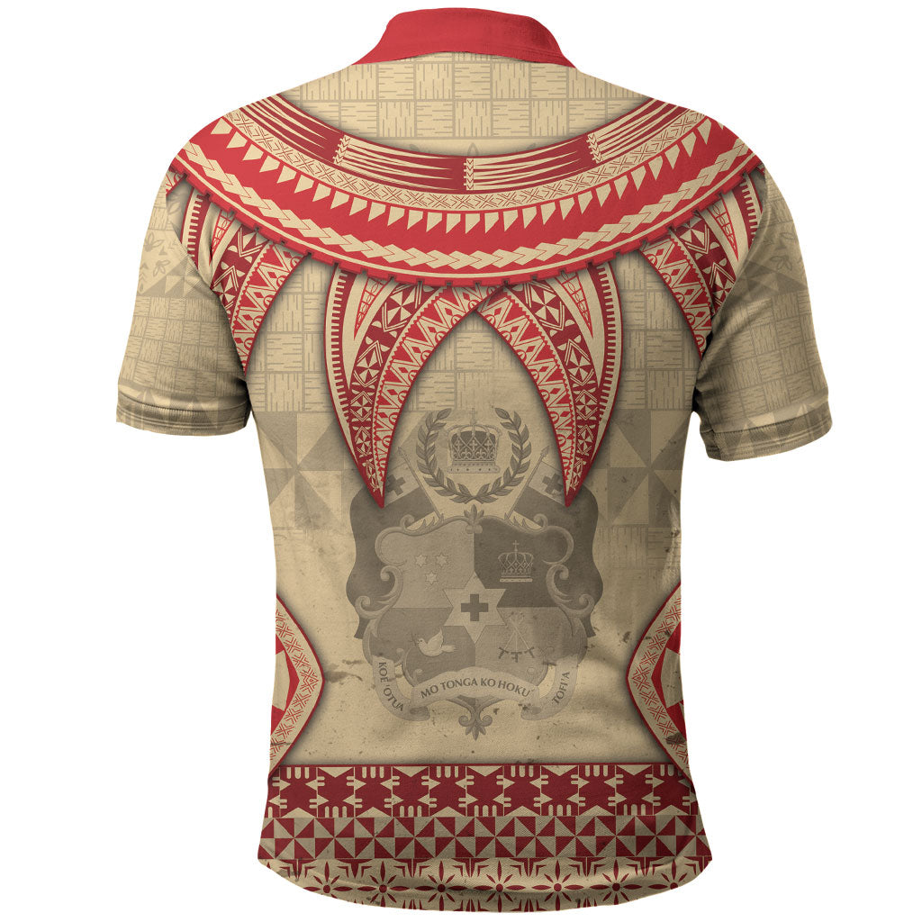 Tonga Language Week Polo Shirt Tribal Cross Ngatu Floral Pattern