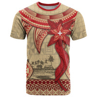 Tonga Language Week T Shirt Tribal Cross Ngatu Floral Pattern