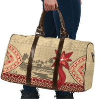 Tonga Language Week Travel Bag Tribal Cross Ngatu Floral Pattern