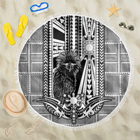 Mabuhay Philippines Festival Beach Blanket Philippine Eagle Sun Three Stars Barong Pattern DT05 One Size 150cm Gray - Polynesian Pride