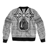 Mabuhay Philippines Festival Bomber Jacket Philippine Eagle Sun Three Stars Barong Pattern DT05 - Polynesian Pride