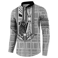 Mabuhay Philippines Festival Button Sweatshirt Philippine Eagle Sun Three Stars Barong Pattern DT05 - Polynesian Pride